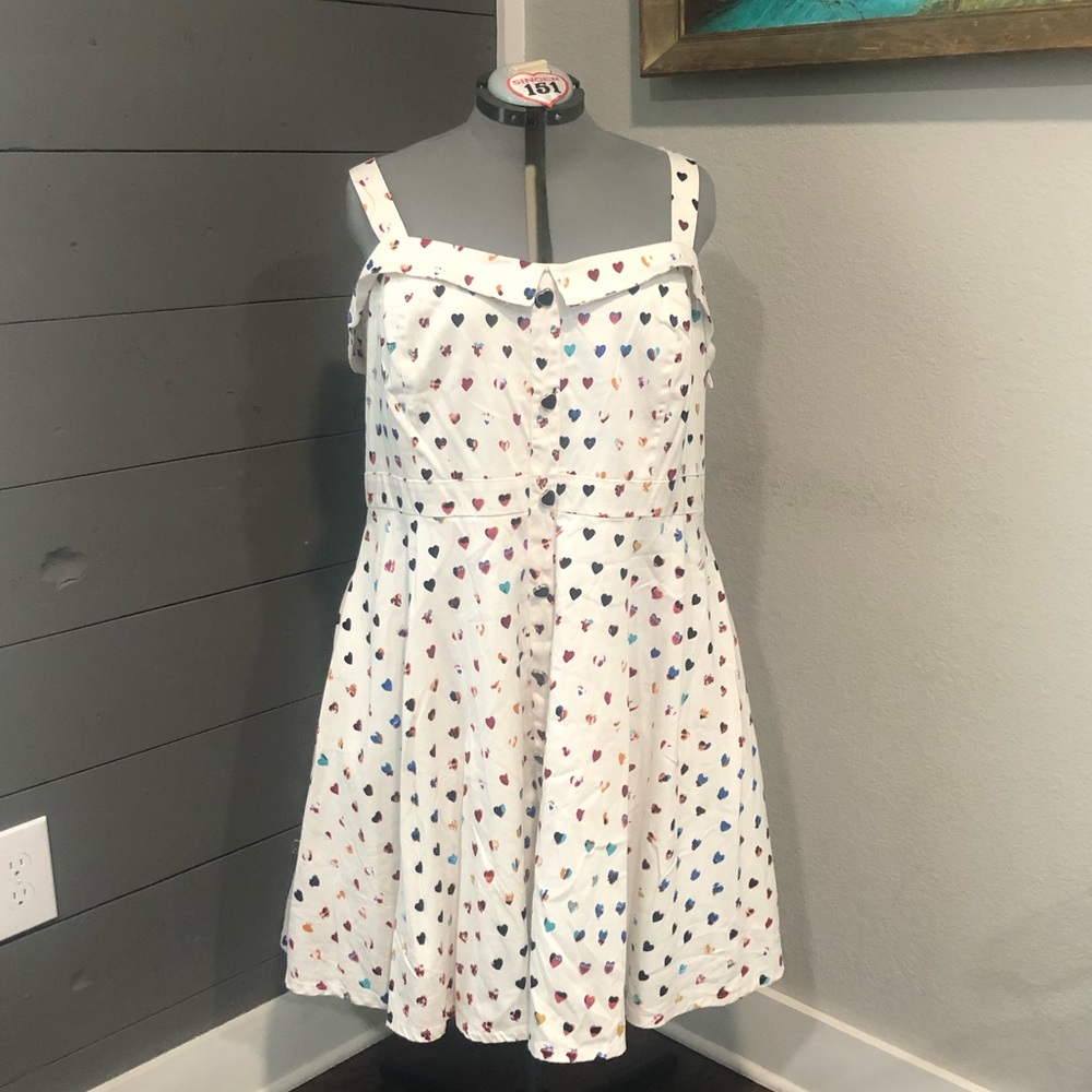 City Chic plus size dress heart pattern xxl